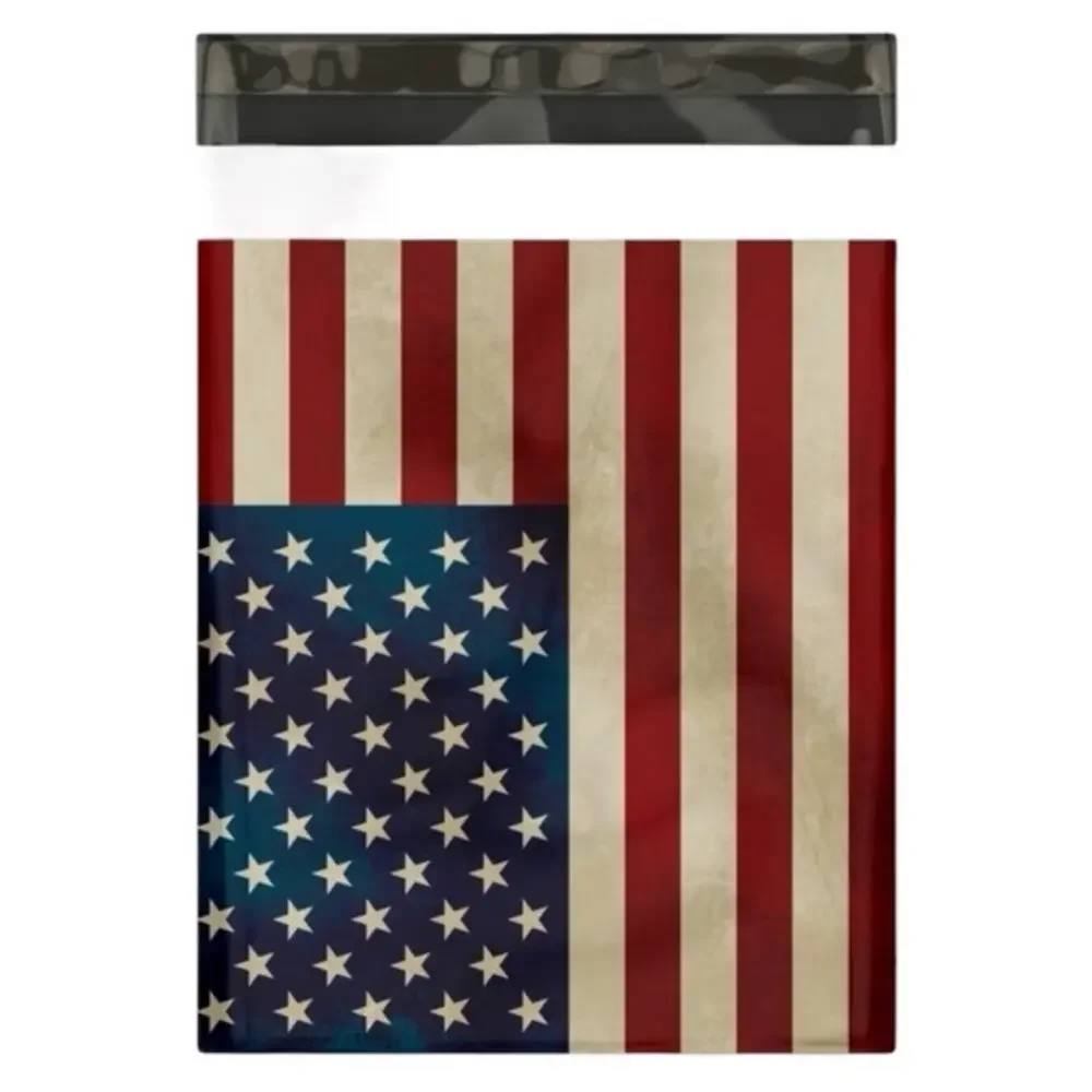 20 ct‎ Patriotic American Flag Poly Mailers